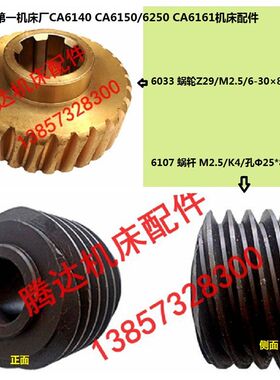 沈阳机床CA6140/6150/6161车床配件6033蜗轮Z29/M2.5 6107蜗杆L47