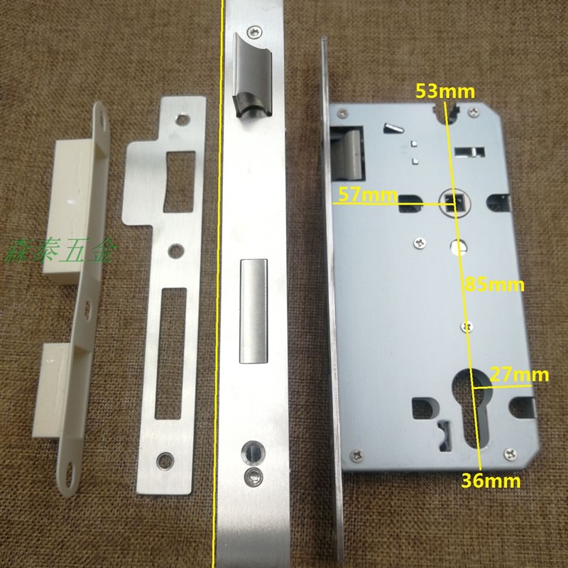 恒大双快双活锁体 智能指纹锁体异形冷门配件 8560锁体