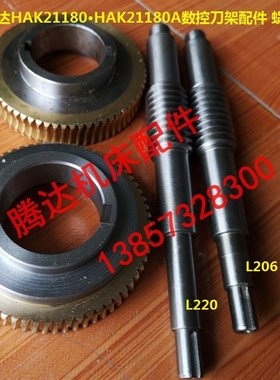 宏瑞达宏达HAK21180/A数控刀架配件涡轮蜗轮Z64蜗杆总长220/L206