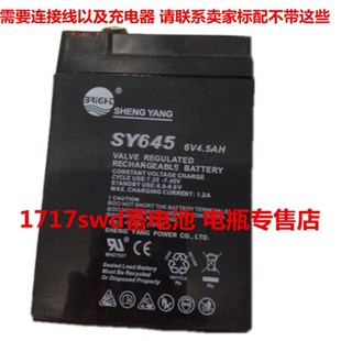 电子称用电瓶 SHENGYANG晟阳蓄电池 SY645 6V4.5AH玩具车 童车