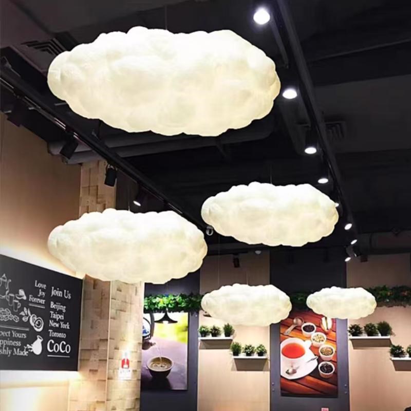 云朵儿童房游乐园咖啡餐厅服装烘焙奶茶酒店铺橱窗商场超市吊灯饰