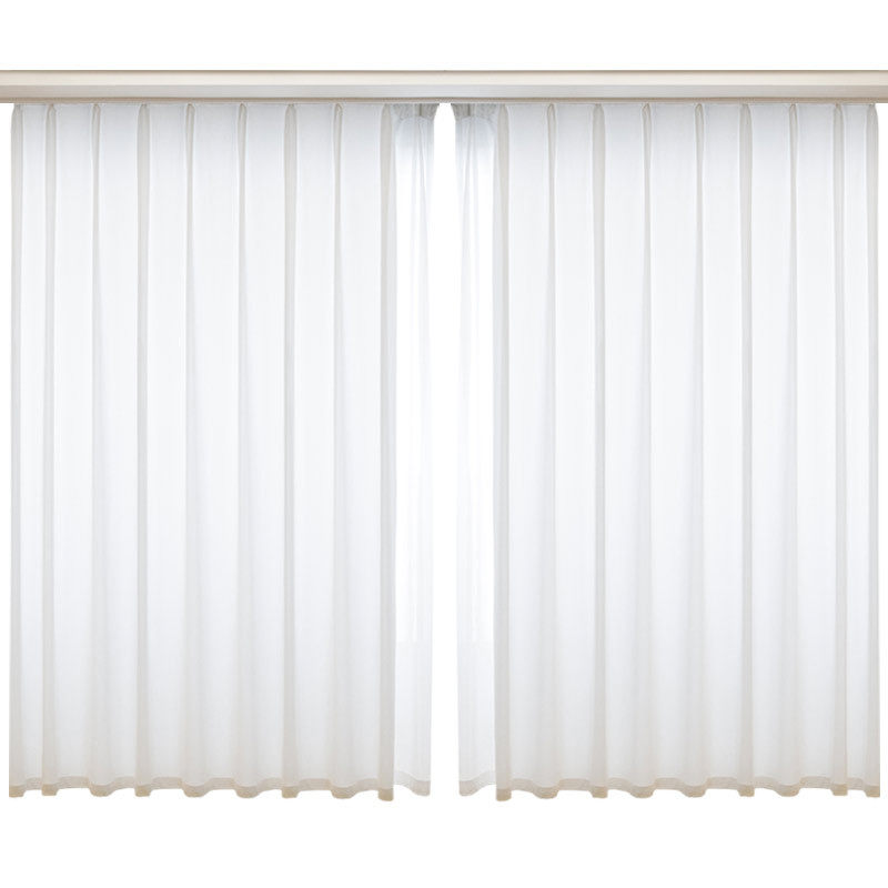 窗帘纱帘透光不透人纱飘窗白纱阳台纱客厅卧室半遮光窗纱白色窗纱