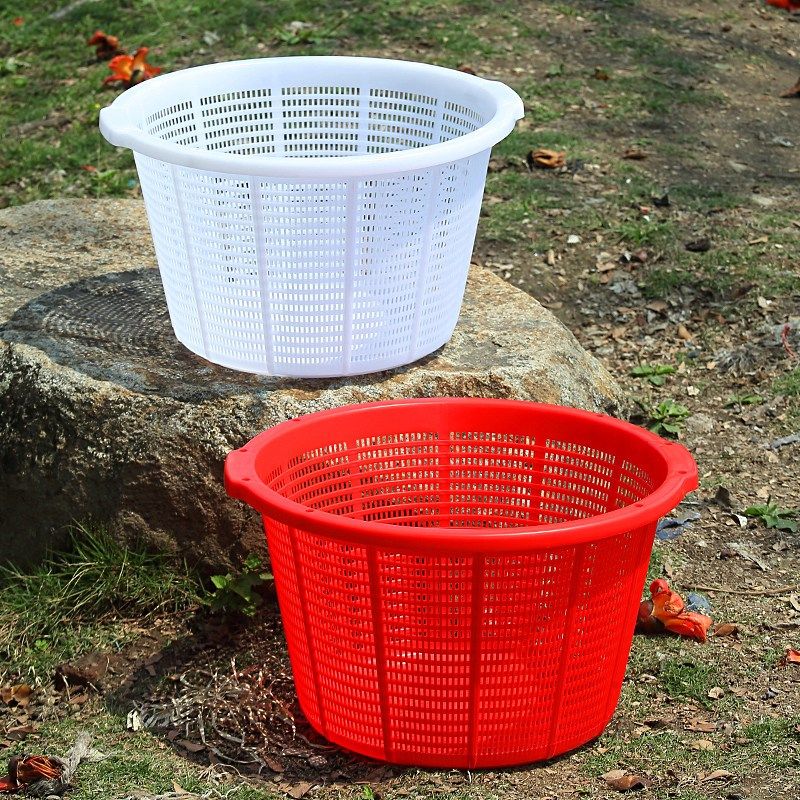 多用途收集篮储存篮桶加深与厚耳和易于使用的篮子水果海鲜篮塑料,收纳整理,收纳筐,淘宝优惠券,粉丝福利购,淘宝优惠卷