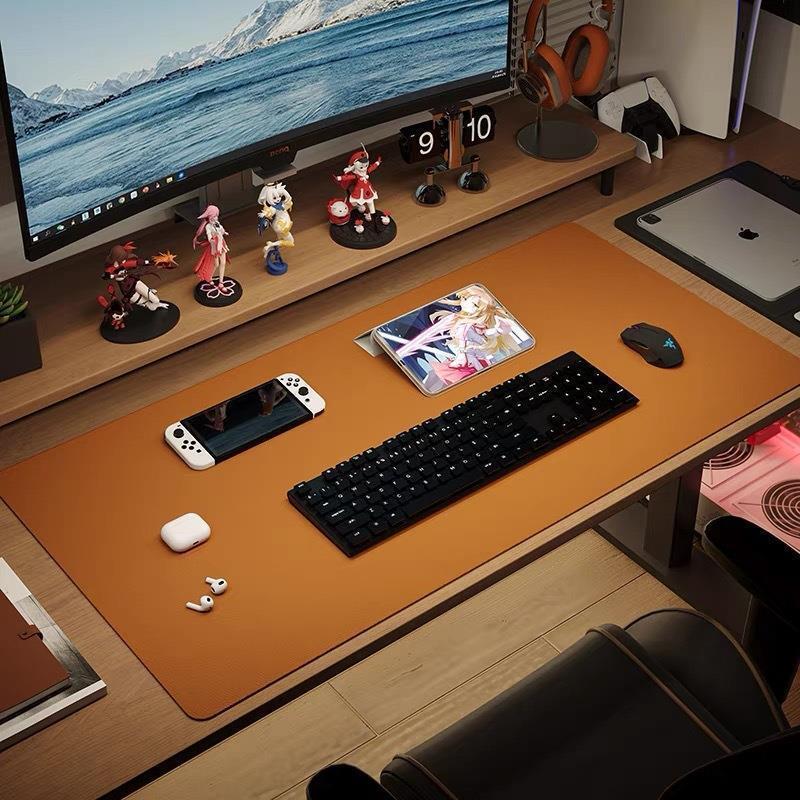 leather computer desk mat large mouse pad black writing ta