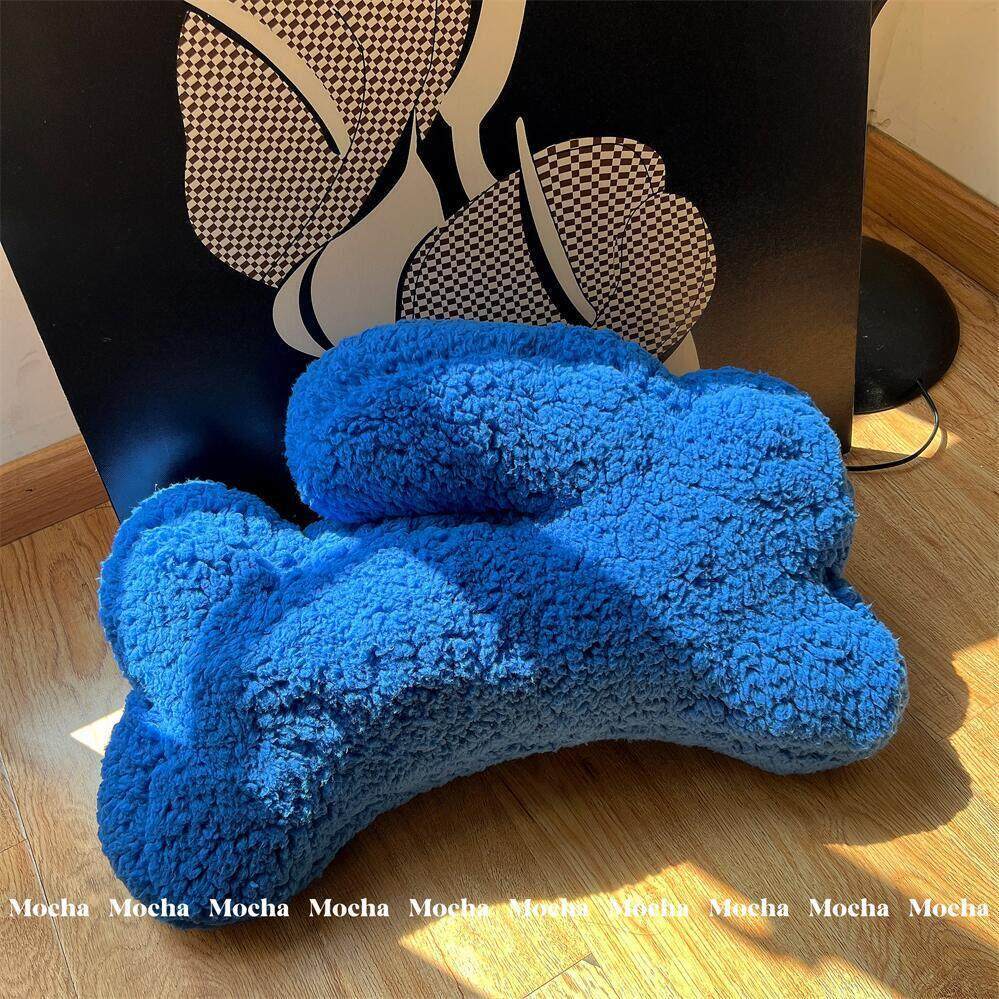 网红可爱创意兔子棉花绒抱枕超软靠枕客厅沙发靠垫午休办公室女生