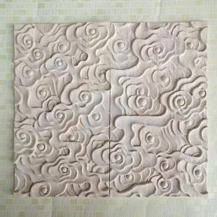 祥云纹木雕花板中式家用客厅墙面装饰品可拼接长方形浮雕实木墙贴