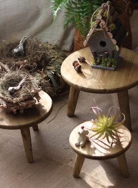 觅点 创意小板凳子桌面装饰置物小摆设阳台花架花园杂物拍摄道具