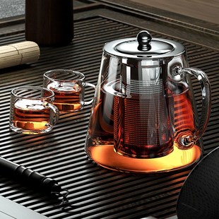 家用花茶水壶耐高温加厚耐热过滤水壶煮茶壶器 玻璃泡茶壶茶具套装