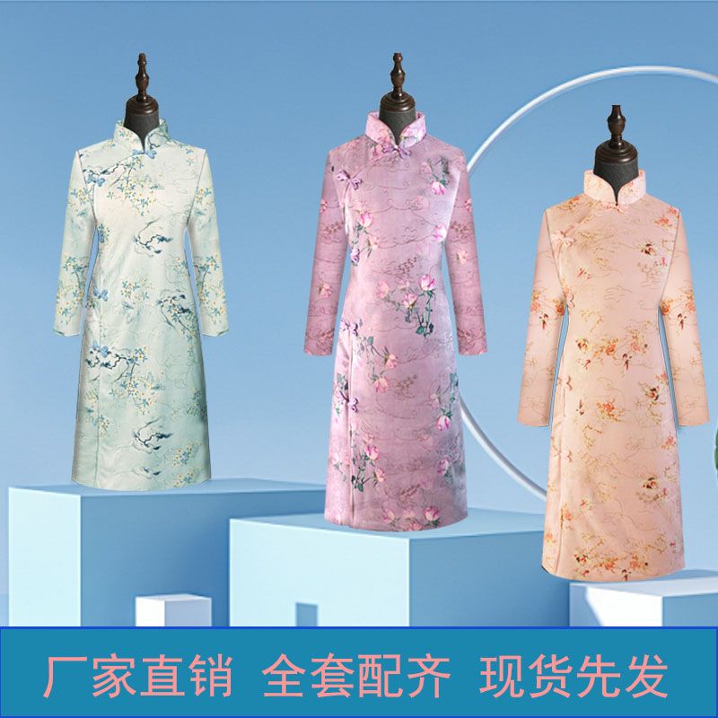 女士高档寿衣真丝重工苏绣年轻款骨灰盒