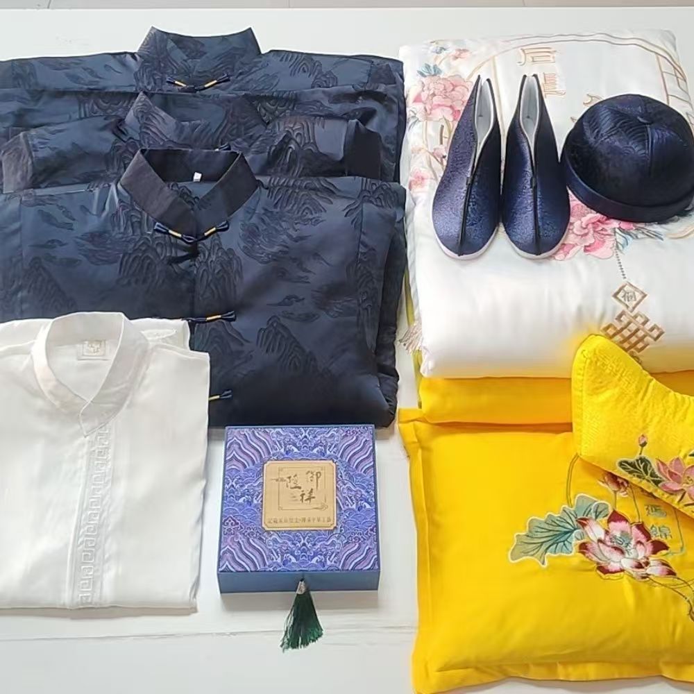 [增福增寿]高档男寿服新中式寿中老年套装
