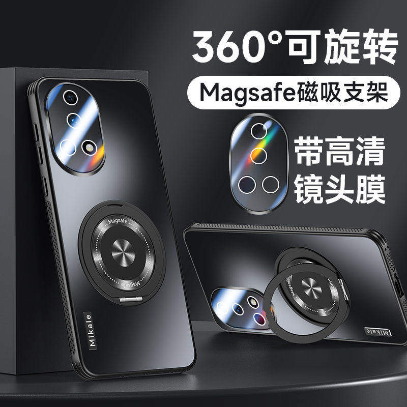 适用华为nova12手机壳旋转支架华为nova12Pro散热网孔保护套nova12活力版带镜头膜BLK-AL00全包ADA-AL00硬壳