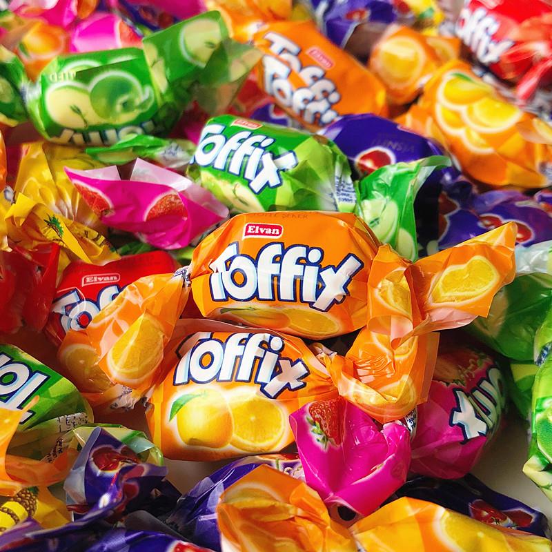 土耳其埃尔万Toffix水果奶糖Elvan夹心软糖喜糖儿童零食原装进口