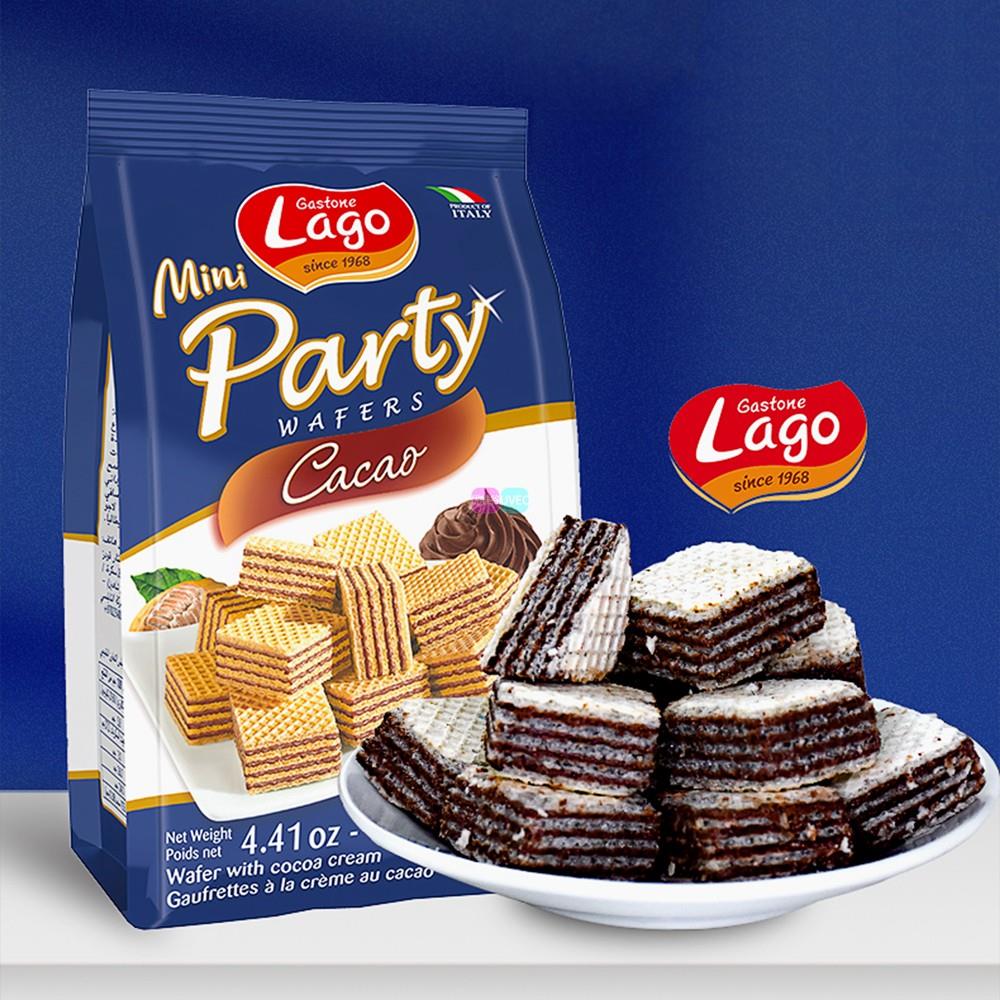 意大利进口零食爱利地迷你威化饼干榛子可可柠檬香草味小袋装125g