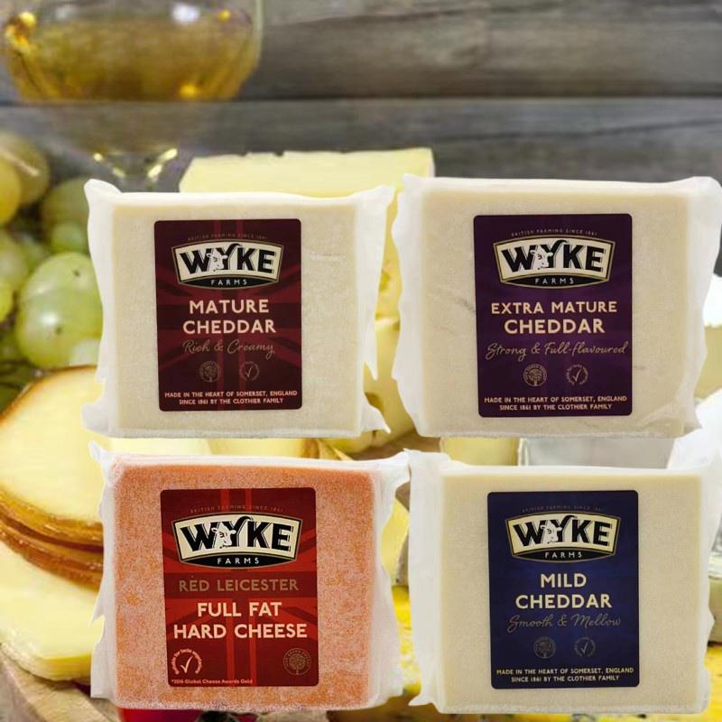 英国威克农场橙色车打红车达芝士 红切达奶酪200g Cheddar Cheese