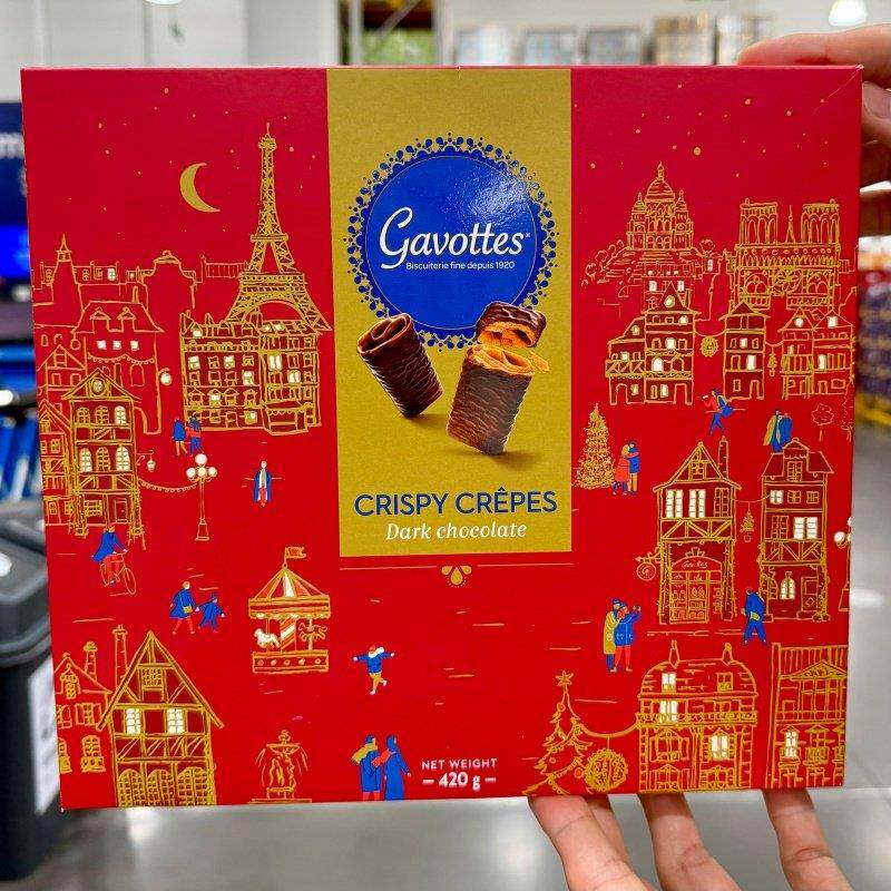 会员店代购GAVOTTES法国进口黑巧克力脆片饼干420g
