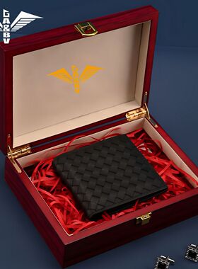 GA&BV男士钱包真皮男款奢侈品牌男钱夹高档编织2025新款票夹薄款