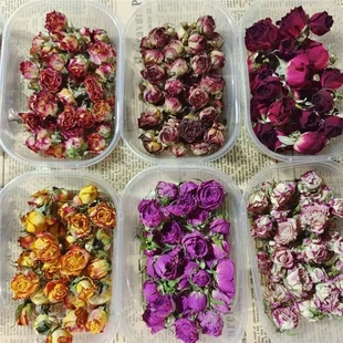 干花滴胶相框材料包手工道具装 多头玫瑰盒装 饰ins摆件蔷薇泡泡