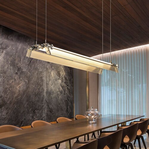 包豪斯后现代不锈钢光轴马扎吊灯