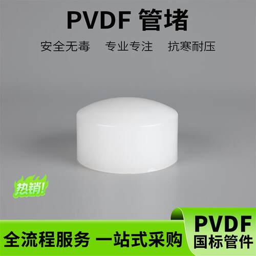 耐高温腐蚀化工管配件 热熔PVDF管堵 阻流塞 管帽 对焊 20 25 32