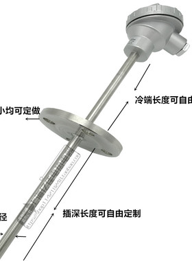 K型pt100型固定法兰式热电偶/铂热电阻/WRN-430WZP-430可定制