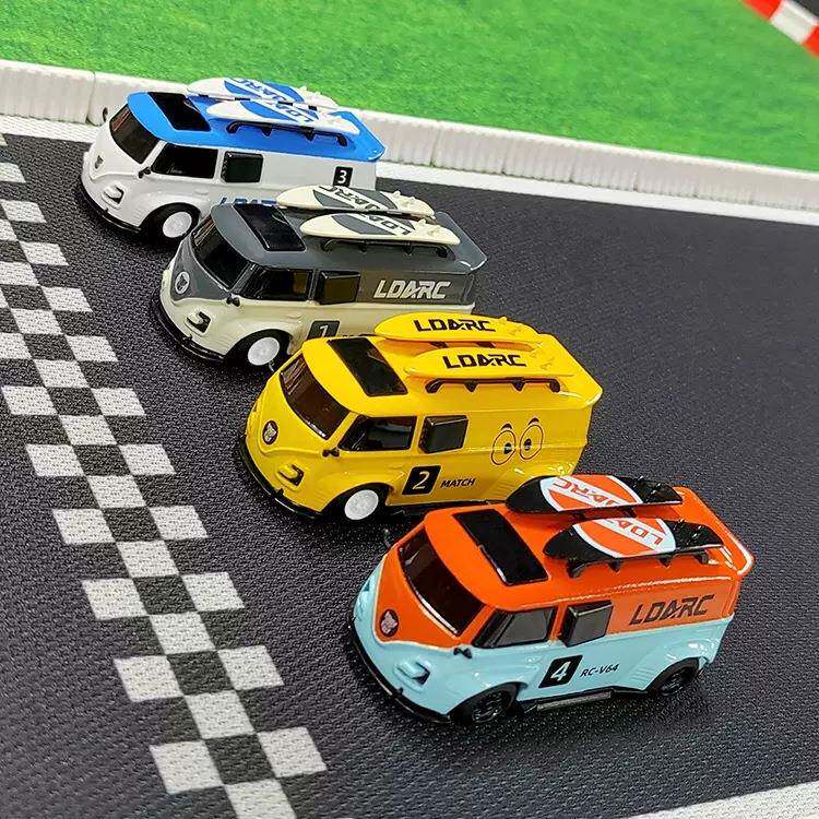 LDARCV64桌面迷你面包车微型遥控车1:64全比例电动小车亲子娱乐