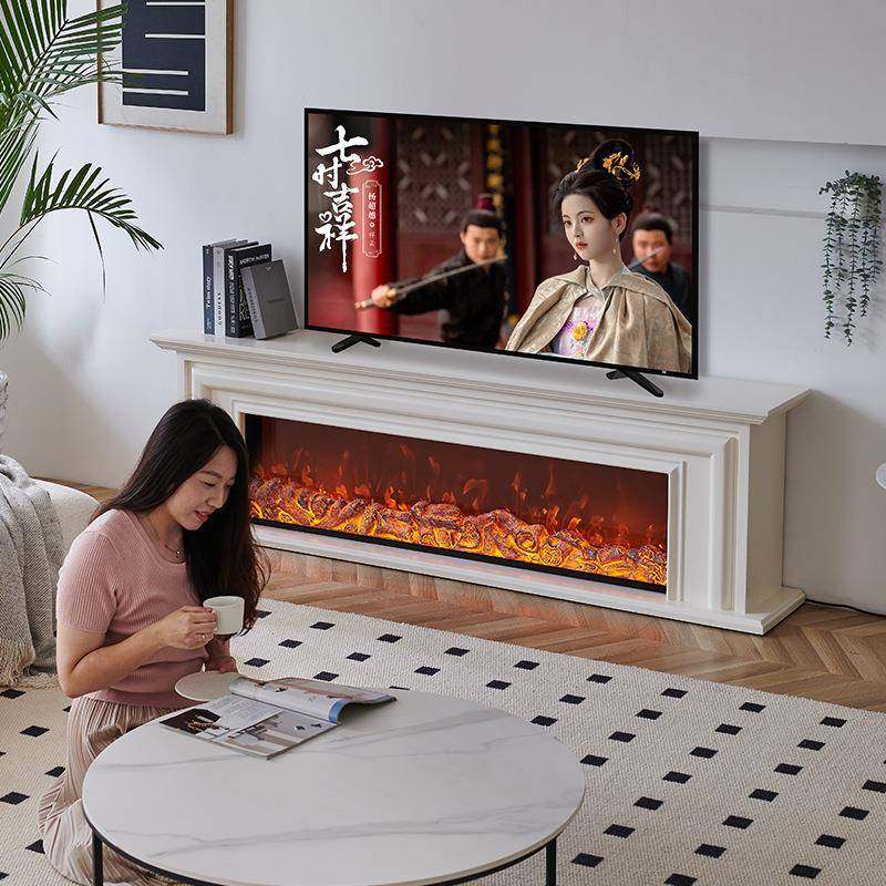 1.2/1.5/1.8/2/2.4米法式简约壁炉电视柜民宿家用别墅客厅仿真火