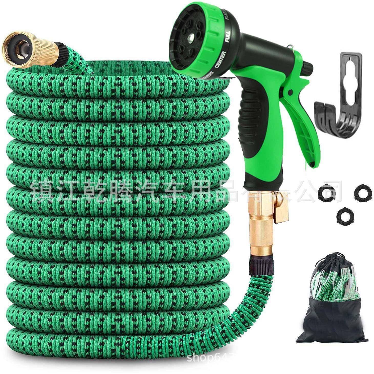 10功能洗车浇花水枪花园伸缩魔术水管园艺洗车刷车工具多功能套装