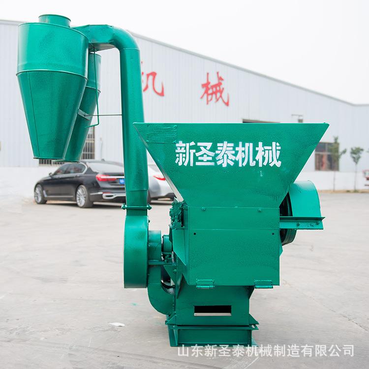 自动喂料的秸秆粉碎机稻草粉碎机沙克龙除尘型破碎机直销