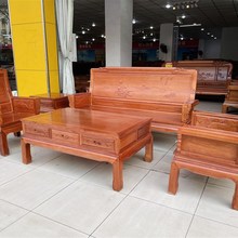 红木沙发菠萝格沙发全实木客厅非洲格木家具新中式雕花榫卯结构