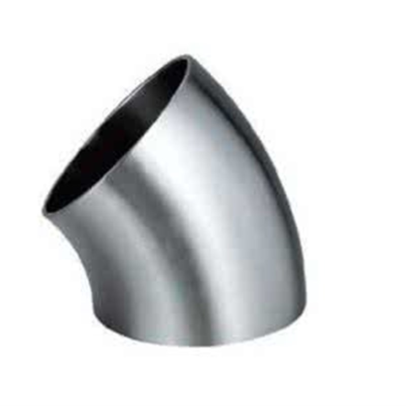 304不锈钢焊接45度弯头卫生级对焊内外精抛双镜面焊接弯头19--219