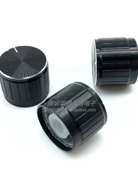 黑色铝合金旋钮21*17MM电位器编码器波段开关帽花轴半轴内孔6MM