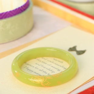 新疆和田玉黄口玉镯正圈平安镯支持复检高级送礼物官方旗舰店