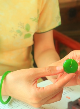 新疆和田玉碧玉韶华岁月套镯手镯