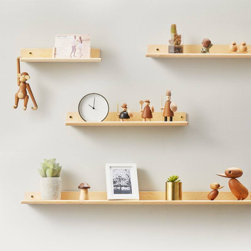 创意客厅墙上一字板置物架 电视背景墙隔板沙发墙壁面层板隔板