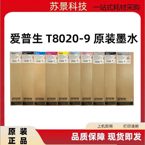 原装爱普生T802系列墨盒EPSONP10080/20080墨盒 T8020淡灰色700ML