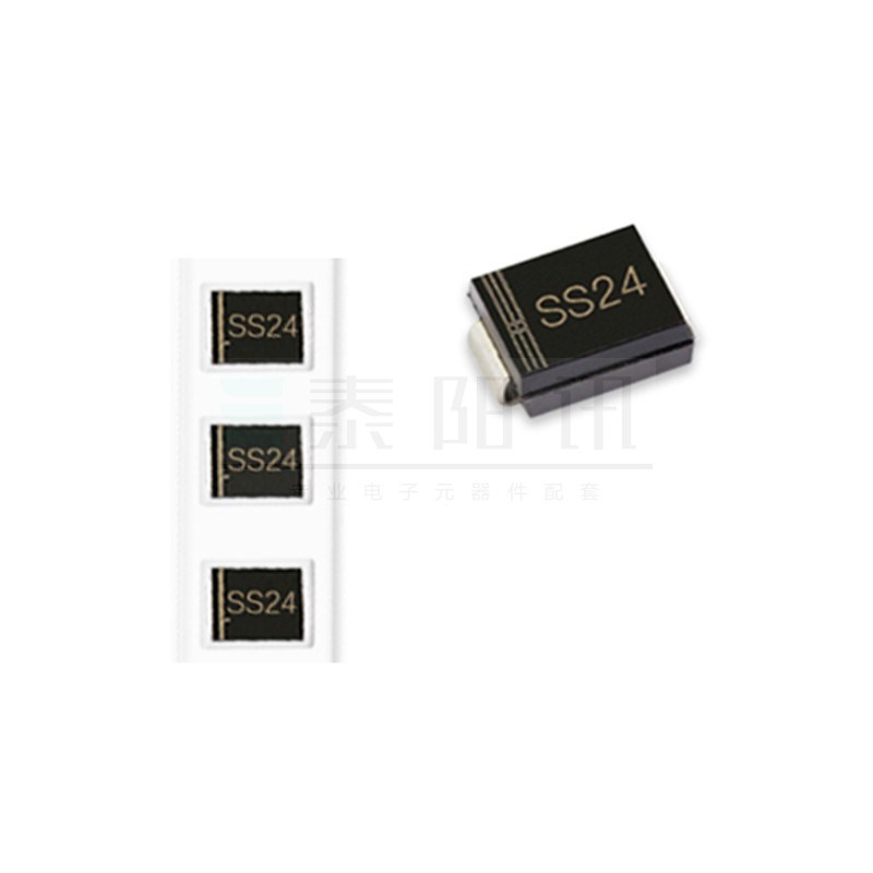SS24 SR240 SMB DO-214AA 2A/40V (50个) 贴片肖特基二极管