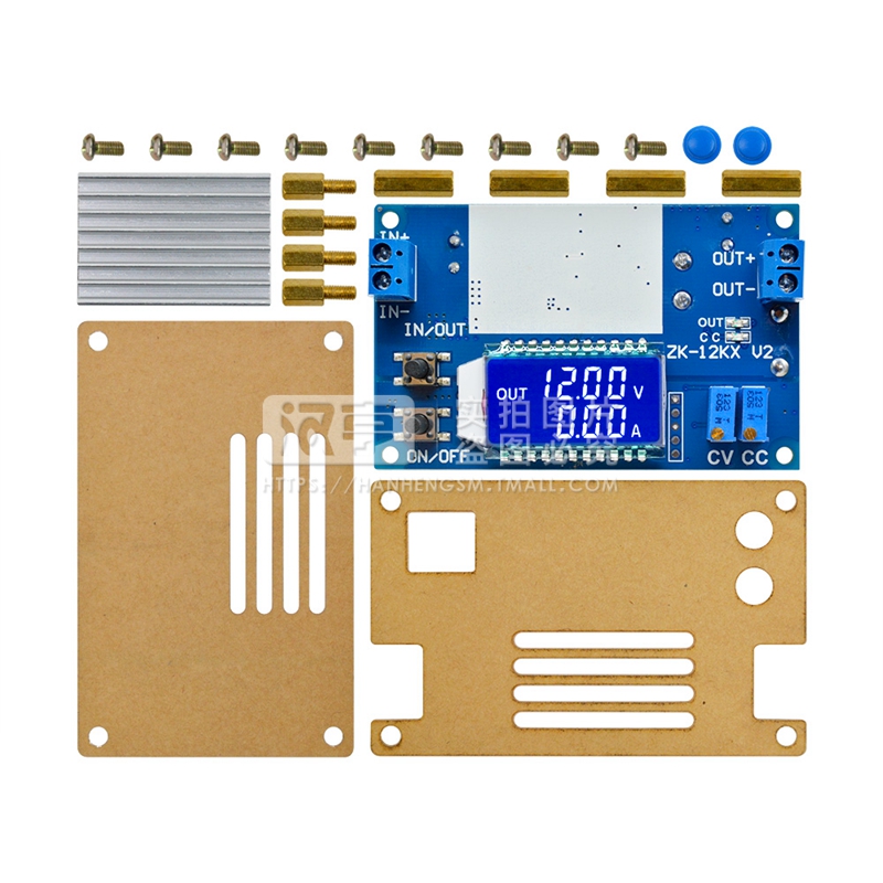 12A大功率大电流变压器 DC24v19v12v转5V6V可调降压模块 LCD数显