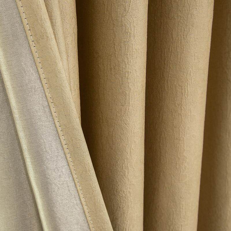 高档遮光窗帘布料成品定制加厚简约现代欧式客厅卧室落地窗飘窗