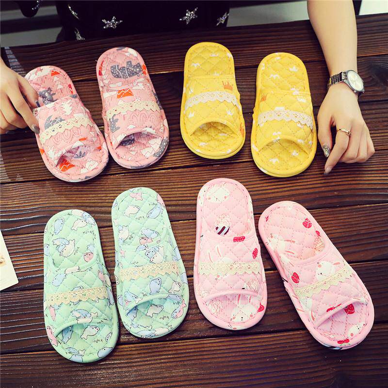 儿童卡通纯棉布底拖鞋宝宝家居鞋男童女童手工可爱韩版布底