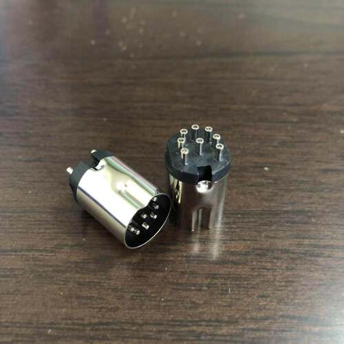8-07F-STB262-1未车8芯262度连接器S端子8PINDIN实心针航空插头