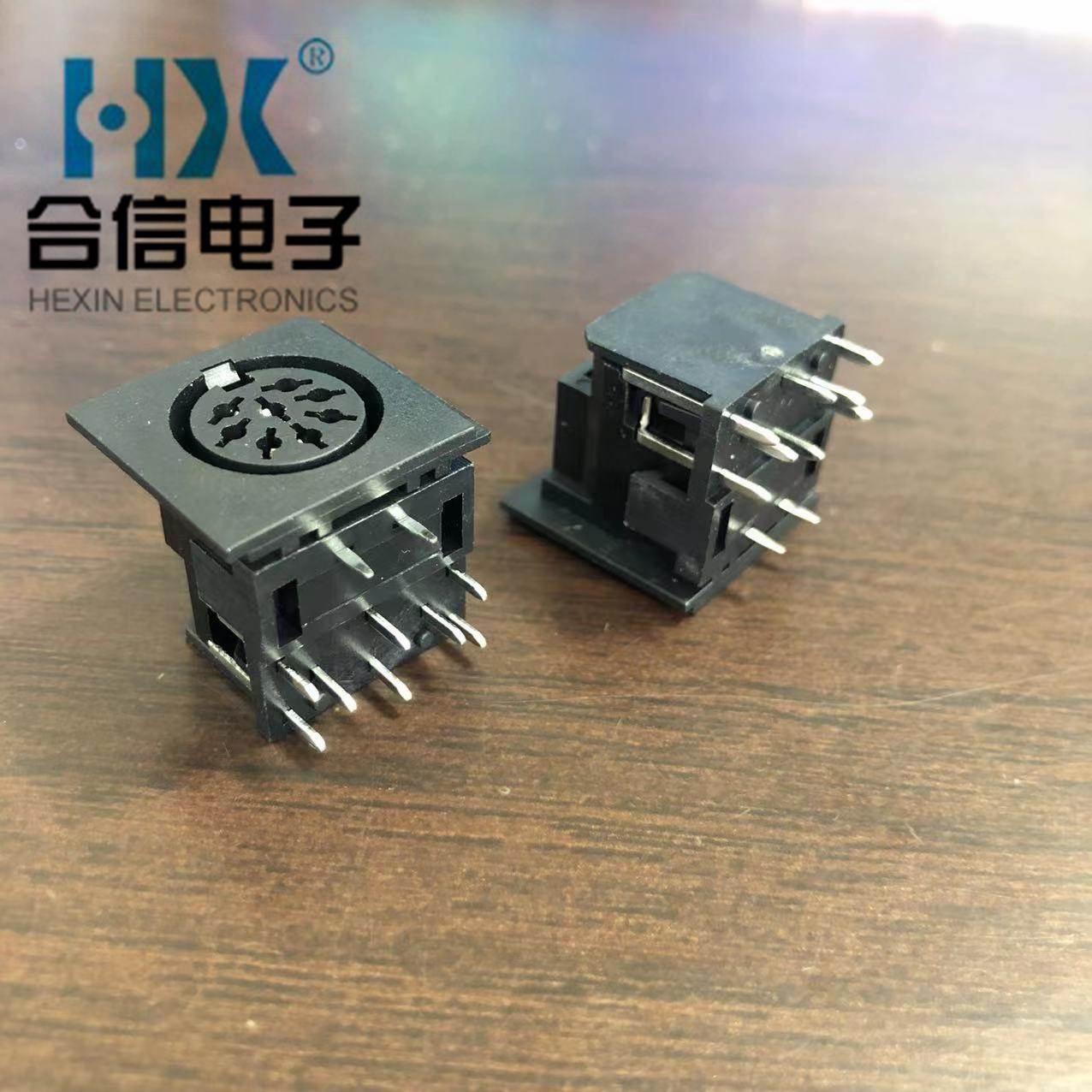 工厂直销DS-8-04A大DIN8PIN DS端子插座90度插板母头电源母座8芯