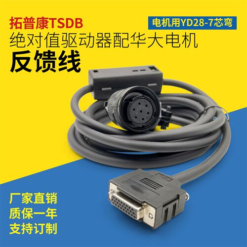 云南一机驱动器配华大电机反馈线拓普康TSDB-215带电池编码器线