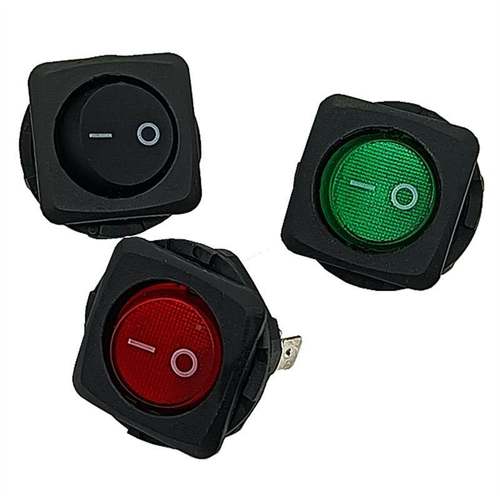 上海永星方形船型翘板波动开关带灯220V电源开关KCD8-11N-CA2A