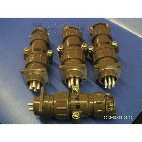 P20-4芯 P20J7Q 航空插头 插座 圆形连接器 反装 开孔：20MM