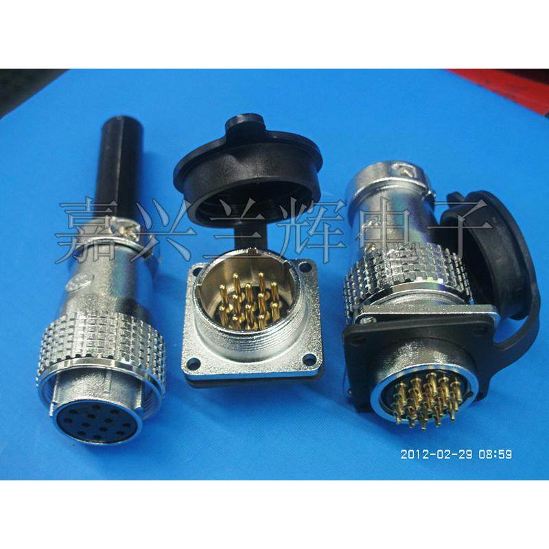 重强航空插 连接器 P24-10A/10B TP24-10芯正装 24MM