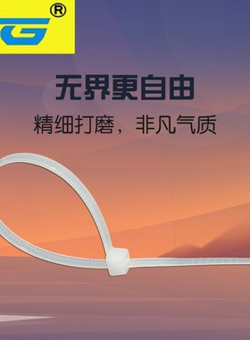 A4X150mm台广自锁式塑料白色黑色尼龙扎带束线带塑料锁扣500根