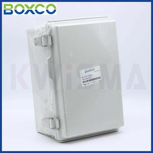 BOXCO原装进口AGP-192814ABSPC合页门口阻燃透明塑料防水接线盒配