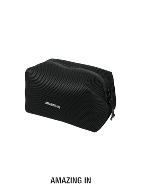 AMAZING IN | 大容量 | 便携收纳简约黑色化妆包A250524-RITA040
