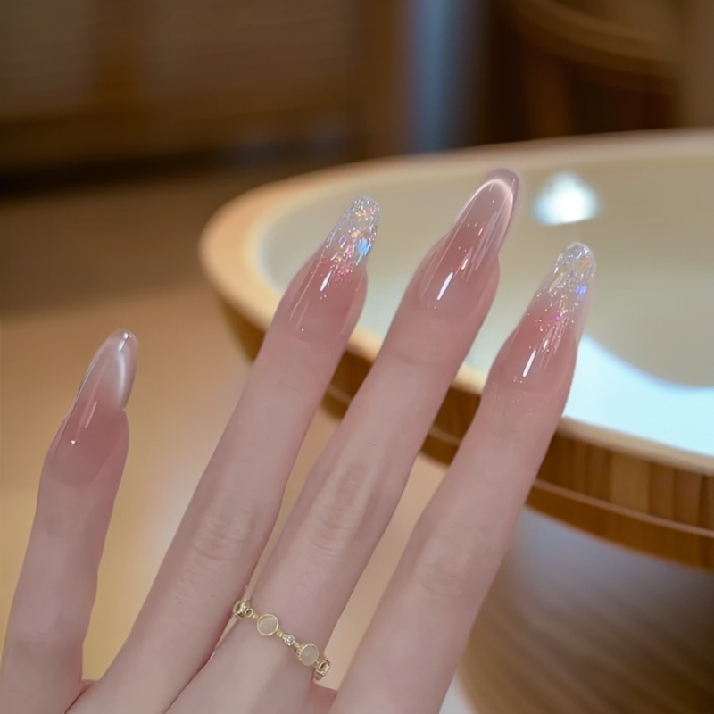 裸色纯手工穿戴甲气质显白中长款高级极光微笑猫眼美甲可拆卸贴片,彩妆/香水/美妆工具,穿戴甲/甲片,淘宝优惠券,粉丝福利购,淘宝优惠卷