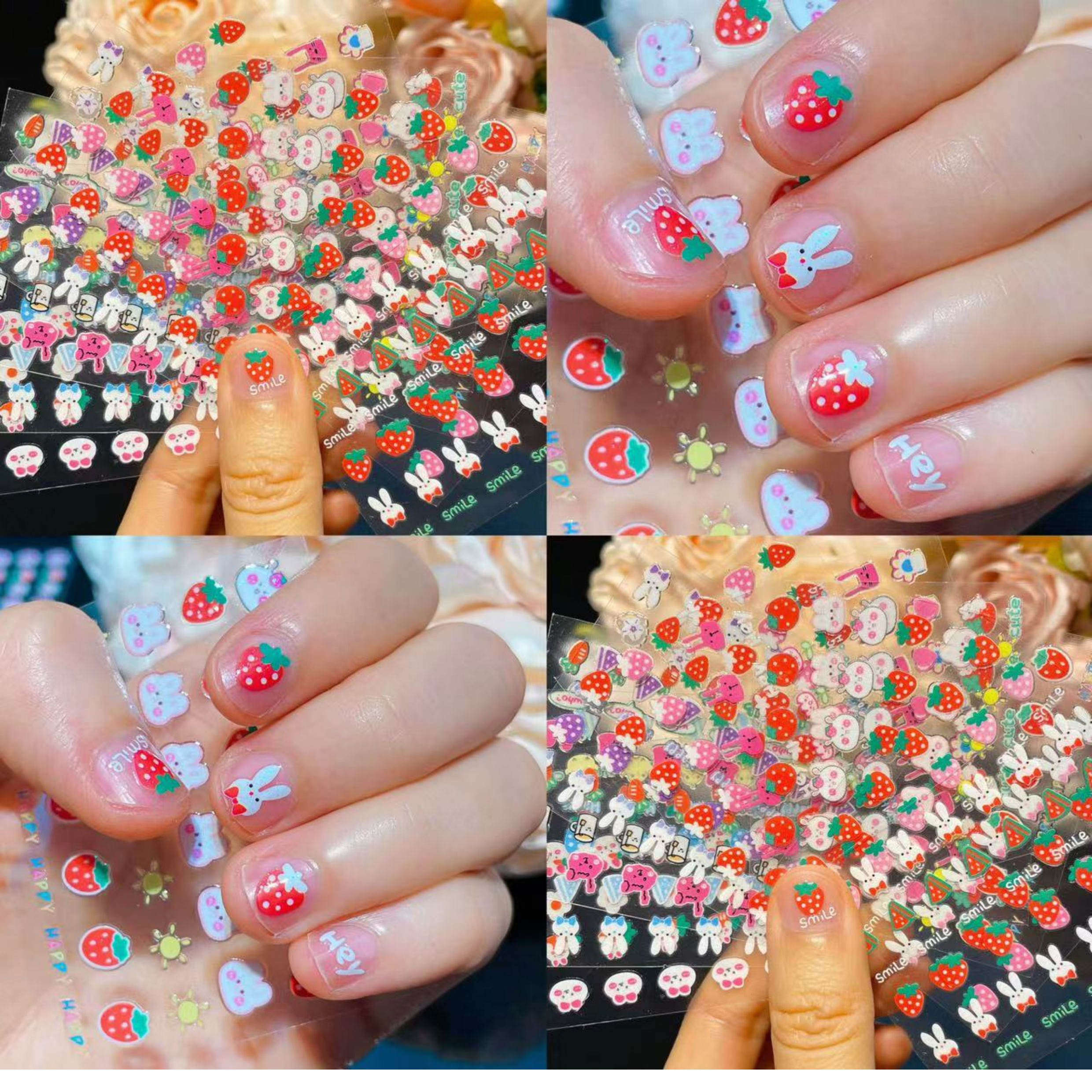 Kids Cartoon Rabbit Nail Stickers Waterproof Princess Art - Product image 2